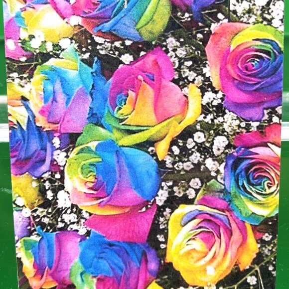 Kitchen Refrigerator Magnet Bundle Handmade Lot of 9 Peace Love Rainbow Flowers - Picture 10 of 11